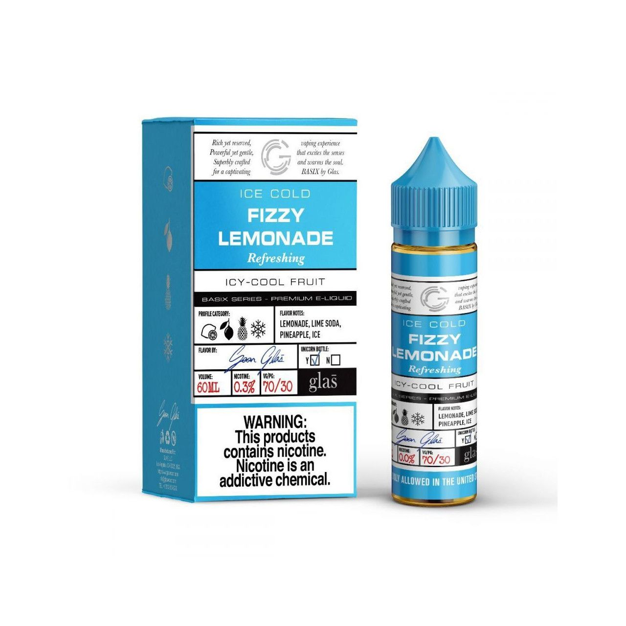 Líquido (Juice) - Glas - Fizzy Lemonade 7 Daze E-Liquid - 1