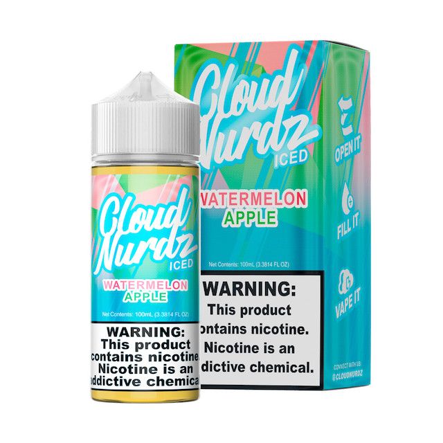 Cloud Nurdz - Watermelon Apple ICED - 100ml - Juice Cloud Nurdz - 1