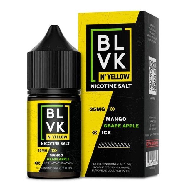 BLVK - Yellow - Mango Grape Apple Ice - Juice Nic Salt BLVK - 1