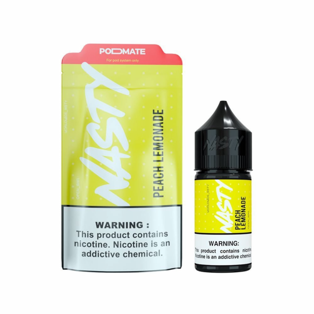 Juice - Nasty - PodMate - Peach Lemonade - Salt Nic Nasty - 1