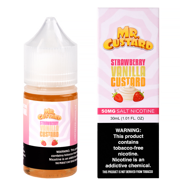 Juice Nic Salt Mr Custard (Mr Freeze) | Strawberry Vanilla Custard Mr Freeze E-liquid - 1