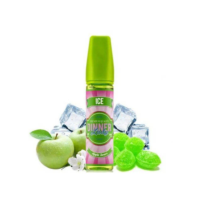 Dinner Lady | Apple Sours Ice 60mL | Juice Free Base Dinner Lady - 1