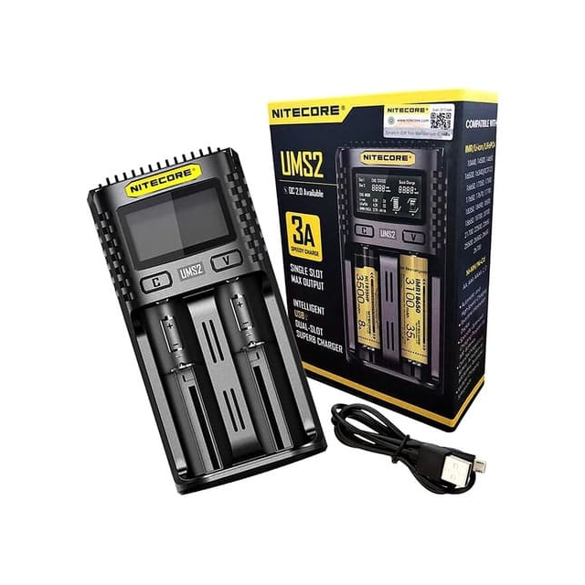 Carregador p/ baterias de vape | Nitecore UMS2 Nitecore - 1