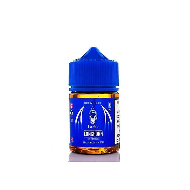 Halo | LongHorn Robust Tobacco 60mL | Juice Free Base Halo E-liquids - 1