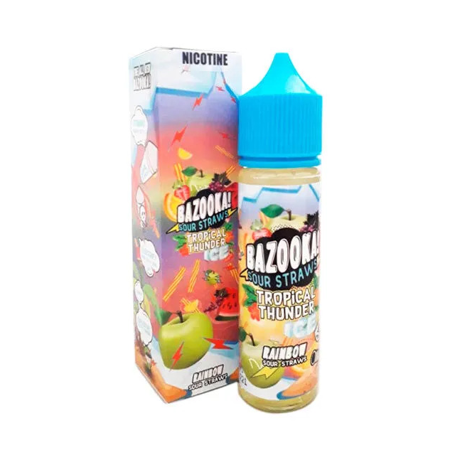 Bazooka | Sour Straws Tropical Thunder Rainbow Ice 60mL | Juice FreeBase Bazooka - 1