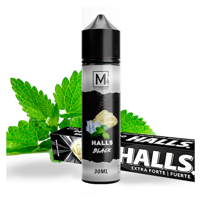 M4 E-liquid | Halls Black 30mL | Juice Free Base M4 E-liquid - 1