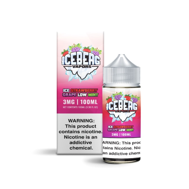 Iceberg Vapors | Ice Strawberry Grape Low Mint 100mL | Juice FreeBase Iceberg Vapors - 1