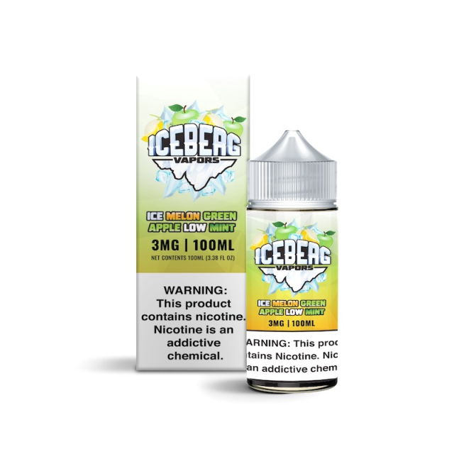 Iceberg Vapors | Ice Melon Green Apple Low Mint 100mL | Juice FreeBase Iceberg Vapors - 1