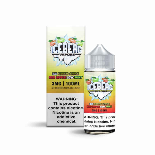 Iceberg Vapors | Ice Green Apple Red Low Mint 100mL | Juice FreeBase Iceberg Vapors - 1