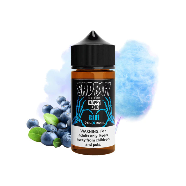 Juice SadBoy E-liquid | Happy End Blue 100mL Free Base SadBoy E-liquid - 1