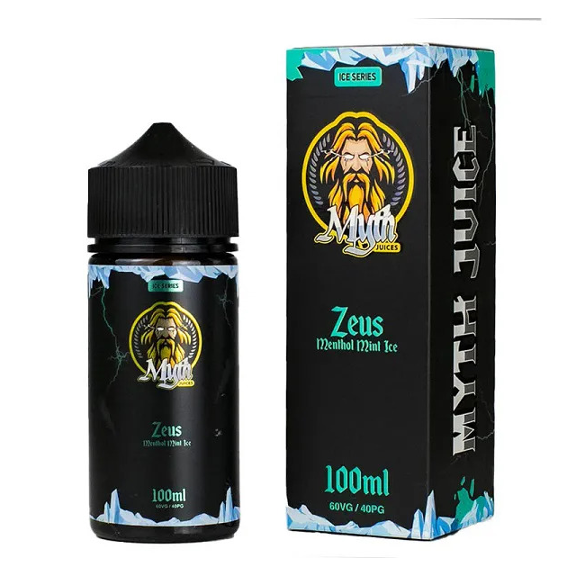 Juice Myth | Zeus Menthol Mint Ice100mL Free Base Myth Juices - 1