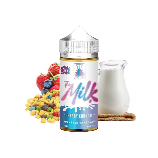 Juice Monster Vape Labs | The Milk Berry Crunch 100mL Free Base Monster Vape Labs - 1