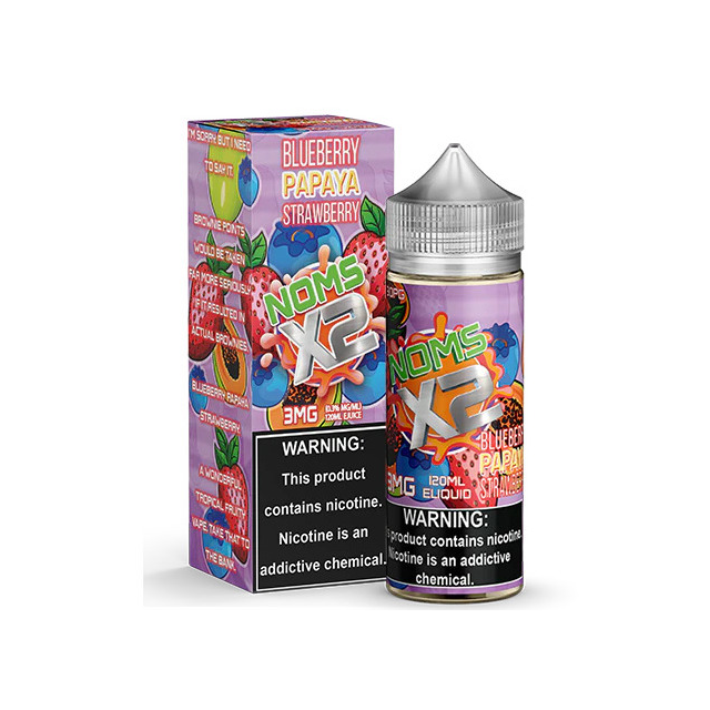 Juice Nomenon | Noms X2 Blueberry Papaya Strawberry 120mL Free Base Nomenon E-liquids - 1