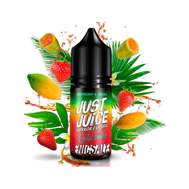 Just Juice Salt | Exotic Fruits Strawberry & Curuba 30mL Just Juice Eliquids - 1