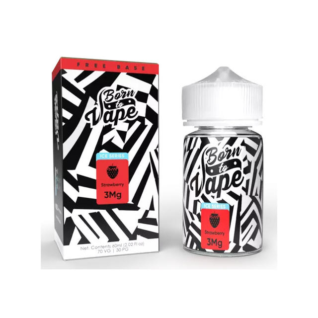 Juice Born To Vape (BTV) Free Base | Strawberry Ice 60mL Born To Vape (BTV) E-liquids - 1