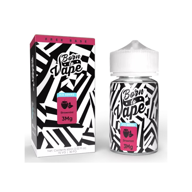 Juice Born To Vape (BTV) Free Base | Strawmint 60mL Born To Vape (BTV) E-liquids - 1