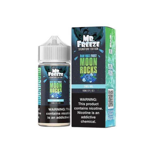 Juice Mr Freeze | Blue Razz Frost Moon Rocks 100mL Free Base Mr Freeze E-liquid - 1