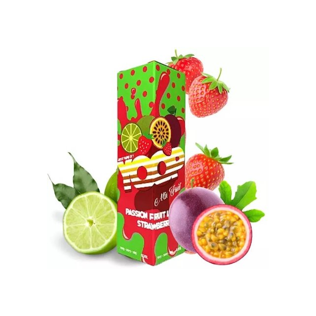 Juice Yoop Mix Fruit | Passion Fruit Lemon Strawberry 60mL Free Base Mr Yoop Eliquids - 1